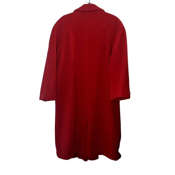 Vintage AndreA II women's wool red lined long trench coat Size 16 - Picture 2 of 16